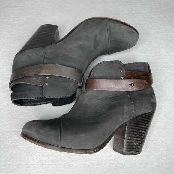 Rag & bone Nubuck Leather Harrow Ankle Boots - Picture 6 of 7